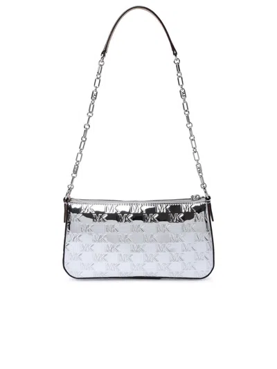 Shop Michael Kors Silver Leather 'empire' Bag