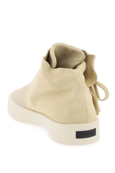 Shop Fear Of God Mid-top Suede And Bead Sneakers. In Neutro