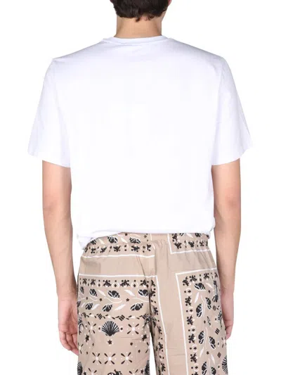 Shop Msgm T-shirt With Logo Box In White