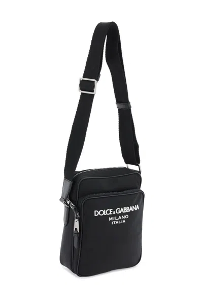 Shop Dolce & Gabbana Nylon Crossbody Bag In Nero