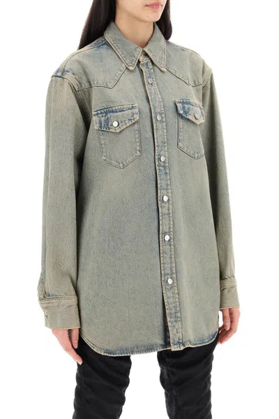 Shop Acne Studios Denim Overshirt In Blu