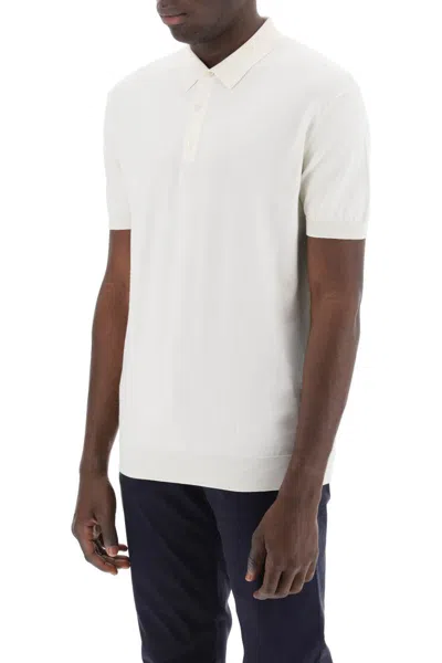 Shop Baracuta Short-sleeved Cotton Polo Shirt For In Bianco
