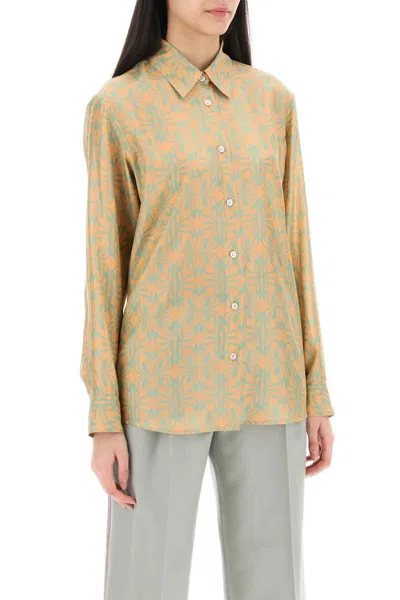 Shop Dries Van Noten Silk Clavel Shirt In Arancio