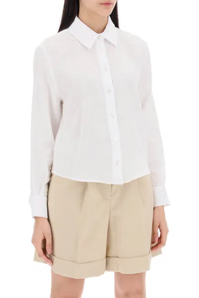 Shop Mvp Wardrobe St Raphael Linen Shirt For Men In Bianco