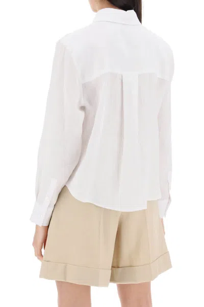 Shop Mvp Wardrobe St Raphael Linen Shirt For Men In Bianco