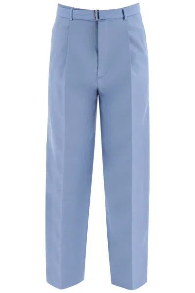 Shop Lanvin Tailored Wide-leg Trousers In Celeste