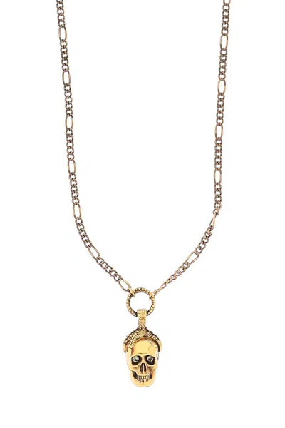 Shop Alexander Mcqueen Victorian Skull Necklace In Oro