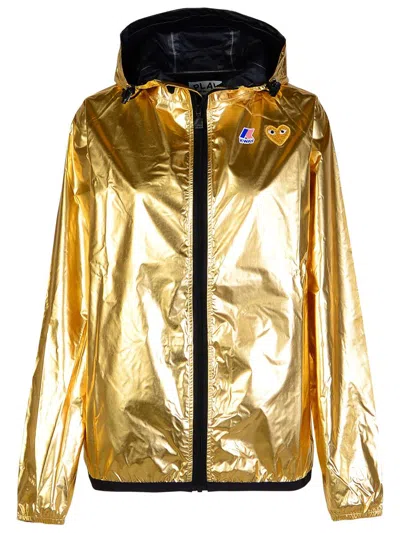 Shop Comme Des Garçons Play Gold Polyamide Jacket