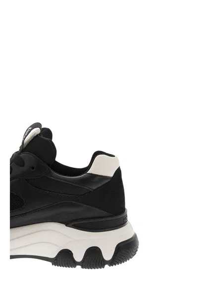 Shop Hogan Hyperactive - Leather Sneakers In Black