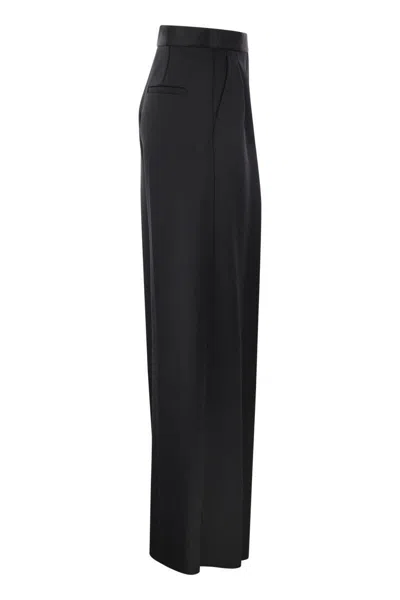 Shop Max Mara Zinnia - Scuba Jersey Flare Trousers In Black