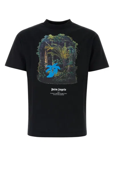 Shop Palm Angels T-shirt In Blackligh