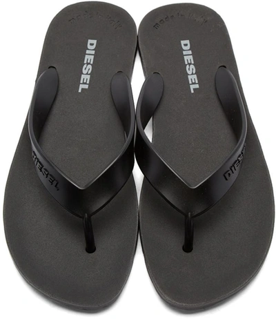 Shop Diesel Black Splish Sandals