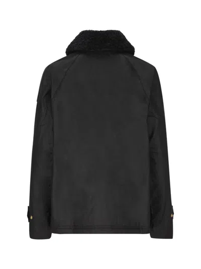 Barbour Collared Button In Black/jaguar