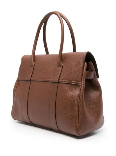 Shop Mulberry Bayswater Brown Leather Handbag  Woman