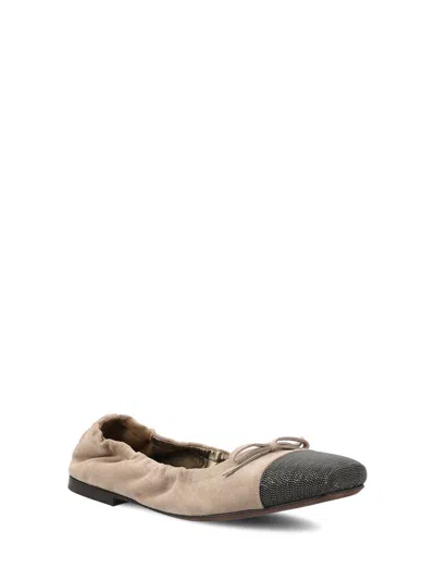 Shop Brunello Cucinelli Low Shoes In Brown Rosed