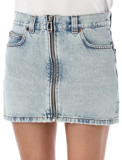 Shop Haikure Mel Mini Skirt In Stromboli Blue