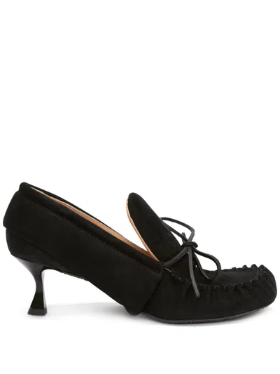 Shop Jw Anderson J.w. Anderson Loafer Kitten Heel Shoes In Black