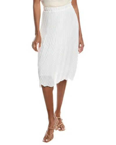 Shop Nanette Lepore Pleated A-line Skirt In White