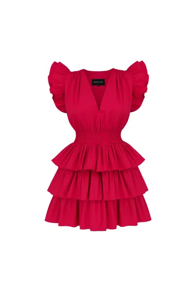 Shop Monica Nera Cathy Mini Dress In Cherry Red