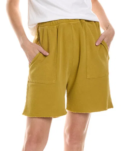 Shop The Great The Patch Pocket Sweatshort In Yellow