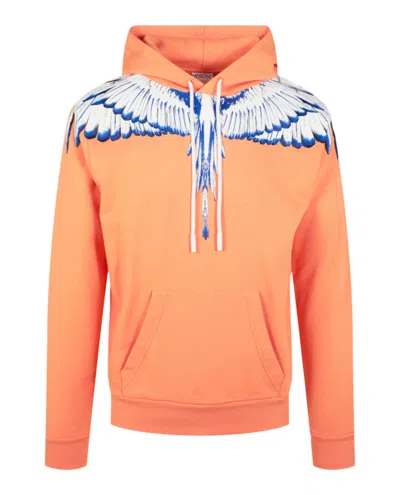 Shop Marcelo Burlon County Of Milan Icon Wings Hoodie In Orange