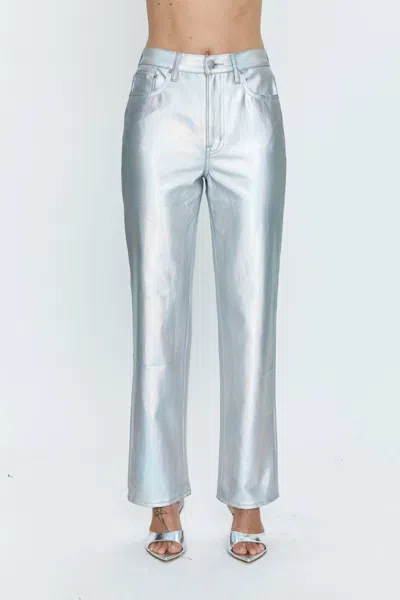 Shop Pistola Cassie High Rise Straight Pant In Coated Prism In Multi