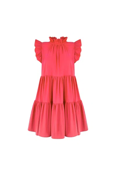 Shop Monica Nera Luna Mini Dress In Raspberry In Multi