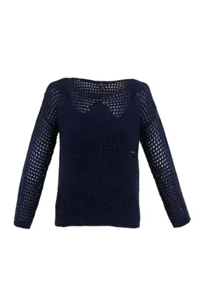 Shop Marble Sweaters With Vest Tops In Navy In Blue