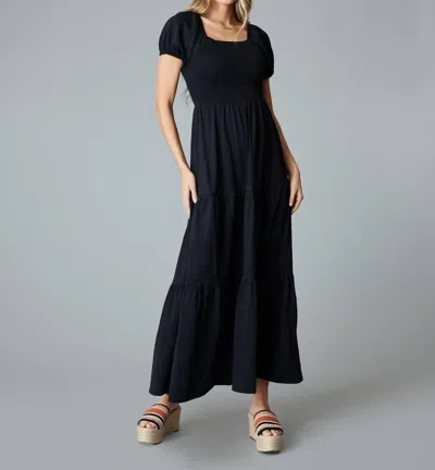 Shop Downeast Jade Tiered Maxi Dress In Black