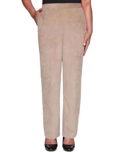 Shop Alfred Dunner Plus Dover Cliffs Womens Ribbed Corduroy Straight Leg Pants In Brown