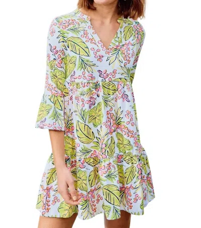 Shop Mary Square Laguna Vine Dress In Lime In Green