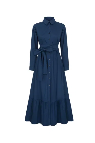 Shop Monica Nera Carrie Maxi Dress In Navy In Blue