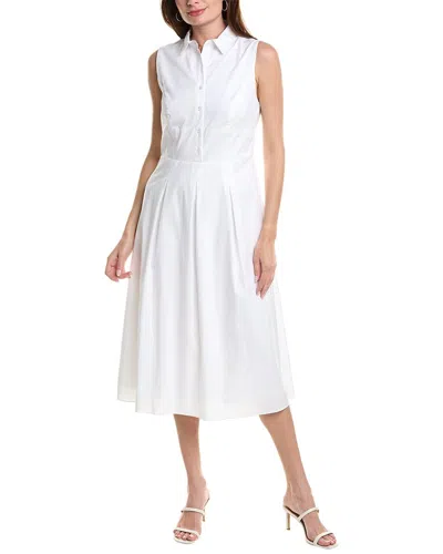 Shop Nicole Miller Midi Shirtdress In White