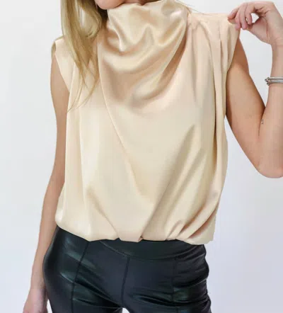 Shop Entro All The Glamour Tank Top In Champagne In White