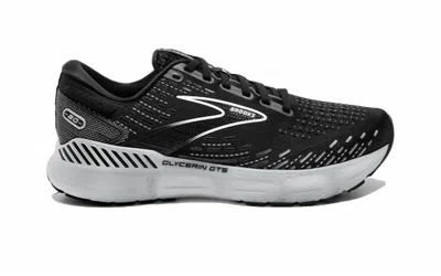 Shop Brooks Women's Glycerin Gts 20 Running Shoe In Black/white/alloy In Multi
