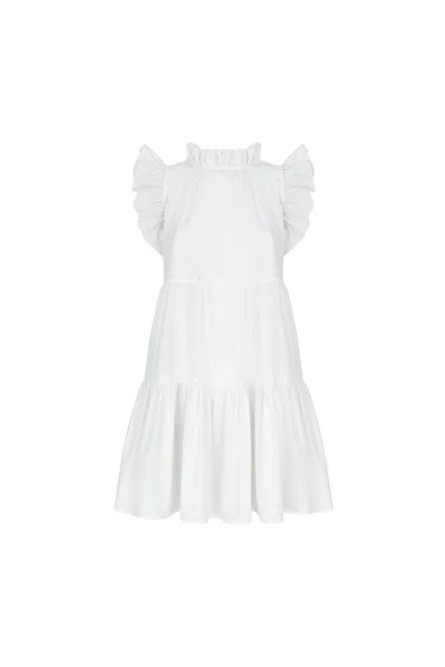Shop Monica Nera Luna Mini Dress In White