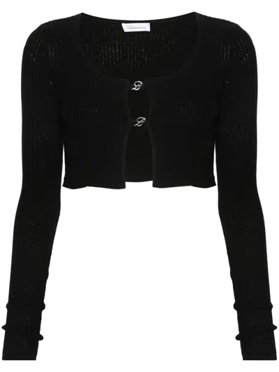 Shop Blumarine Cardigan Sweater Clothing In Black