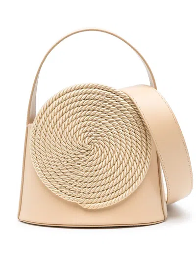 Shop D'estree Destree Gunther Passementerie Beige Bags In Nude & Neutrals