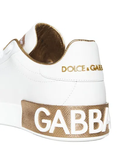 Shop Dolce & Gabbana Sneakers In Oro Polvere