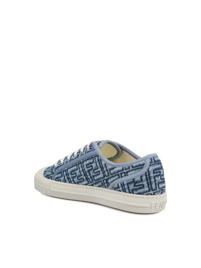 Shop Fendi Sneakers In Navy Blue