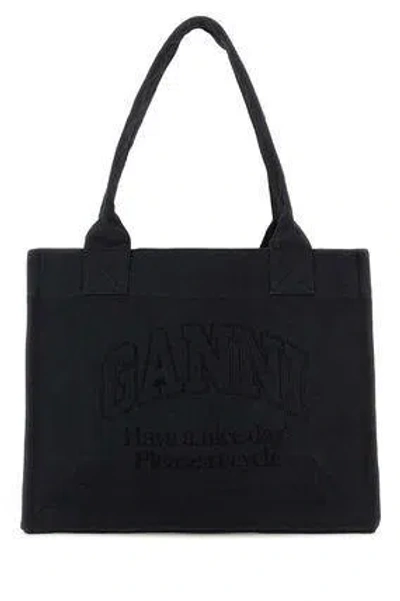 Shop Ganni Totes In Black