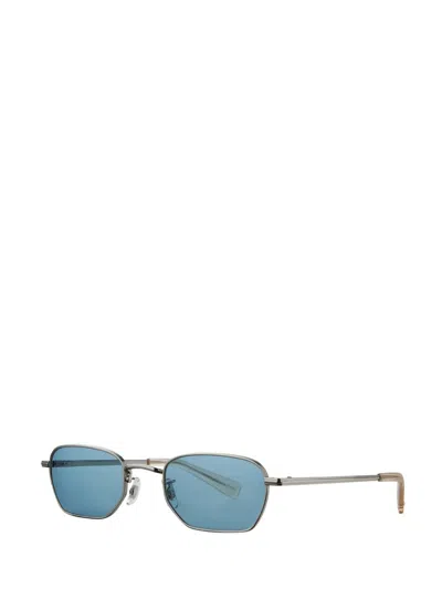 Shop Garrett Leight Sunglasses In Silver-champagne/pacifica
