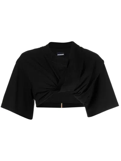 Shop Jacquemus T-shirts & Tops In Black
