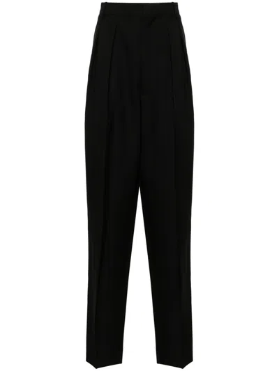 Random Identities Tailored Straight-leg Trousers In 1 Black
