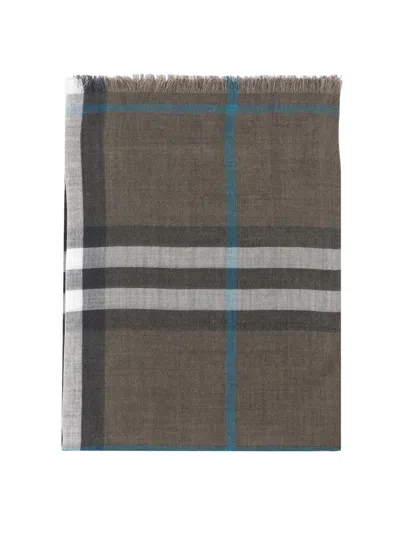 Shop Burberry Scarfs In Green