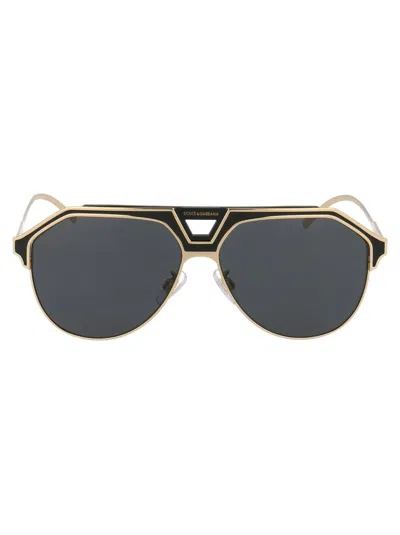 Shop Dolce & Gabbana Sunglasses In 133487 Gold/matte Black