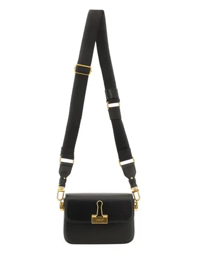 Shop Off-white Small Leather Binder Bag In Black
