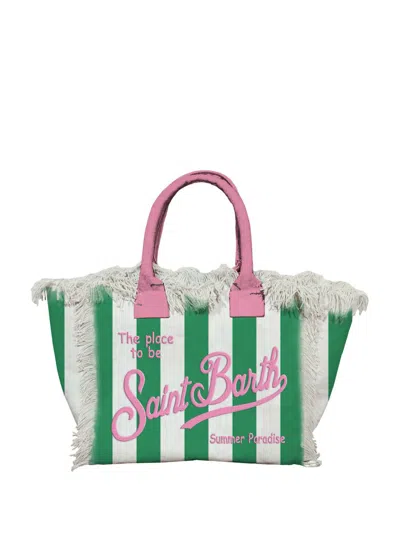 Shop Saint Barth Mini Vanity Bag Cotton Canva Bag In Tina 5721 Emb