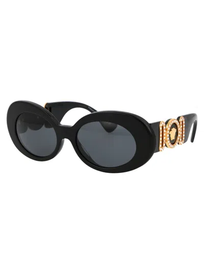 Shop Versace Sunglasses In Gb1/87 Black