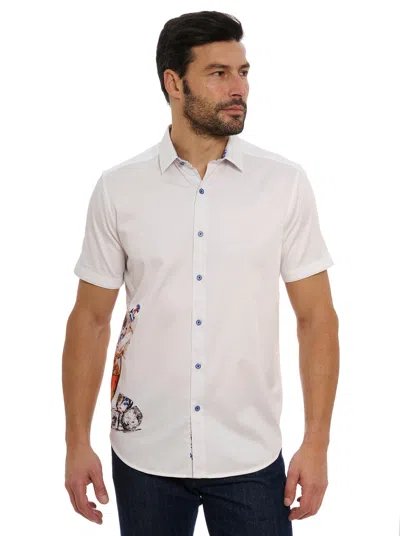 Robert Graham Men's Ice & Dice Printed Button-front Shirt In White